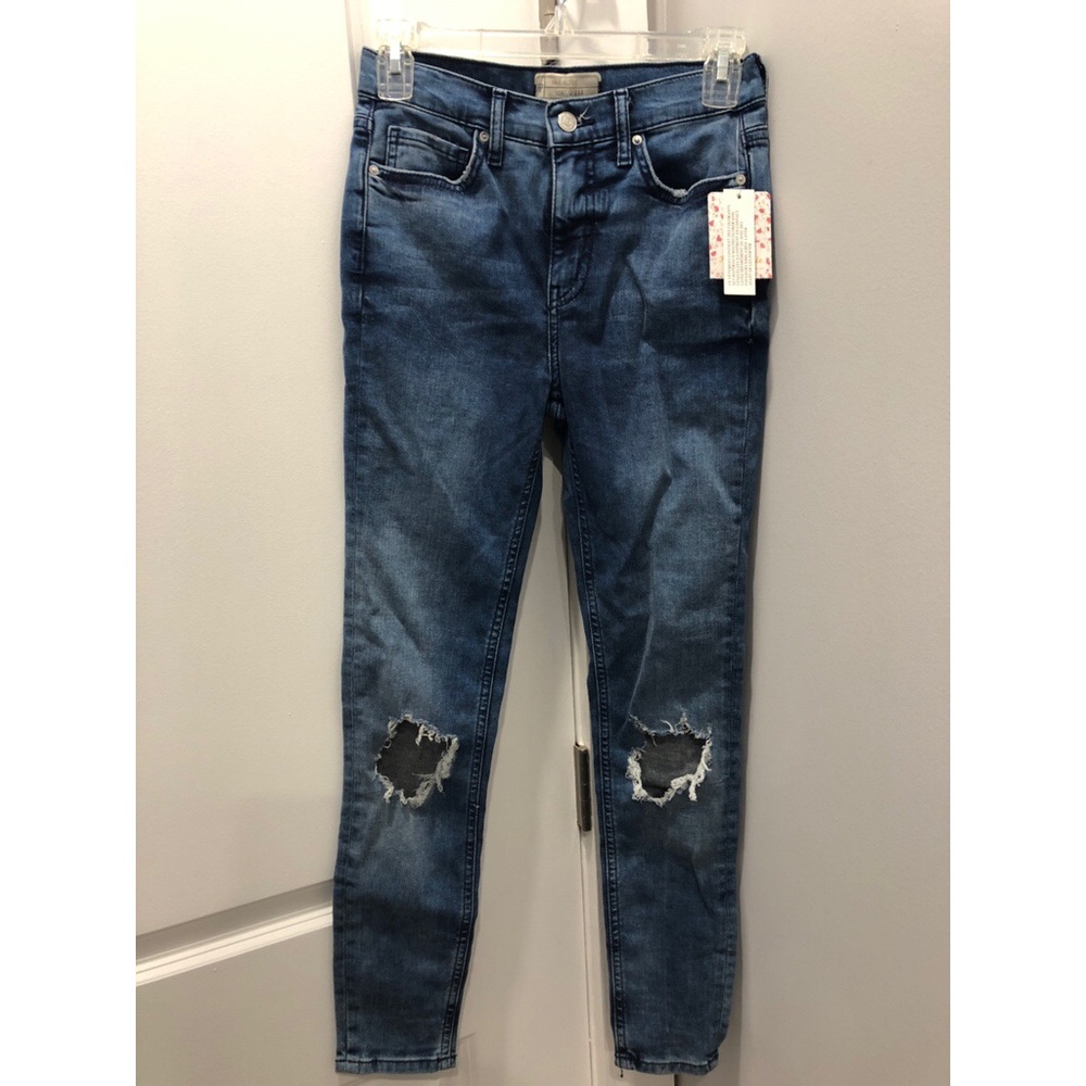 NEW Free People Distressed Blue Jeans